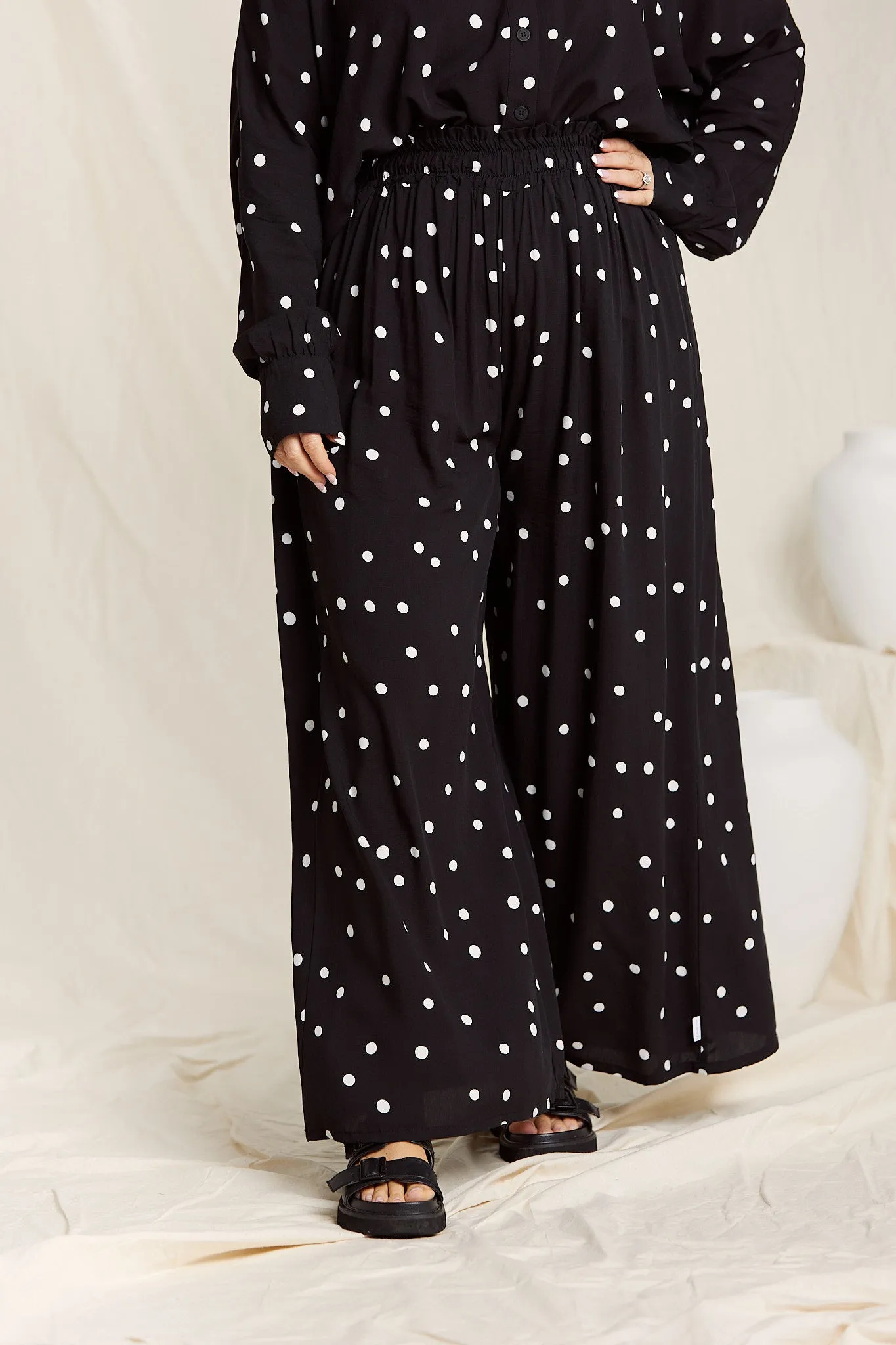 Drape Pants - Polkadot Rayon