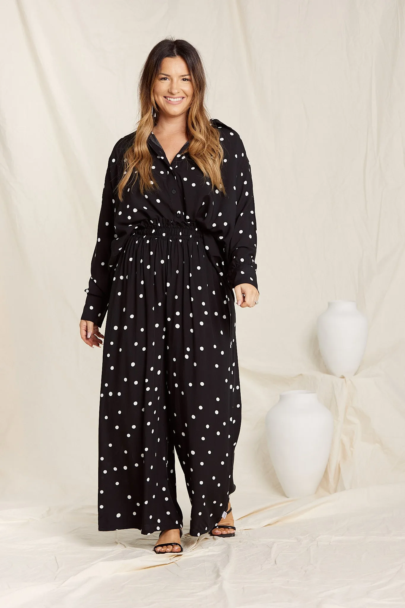 Drape Pants - Polkadot Rayon