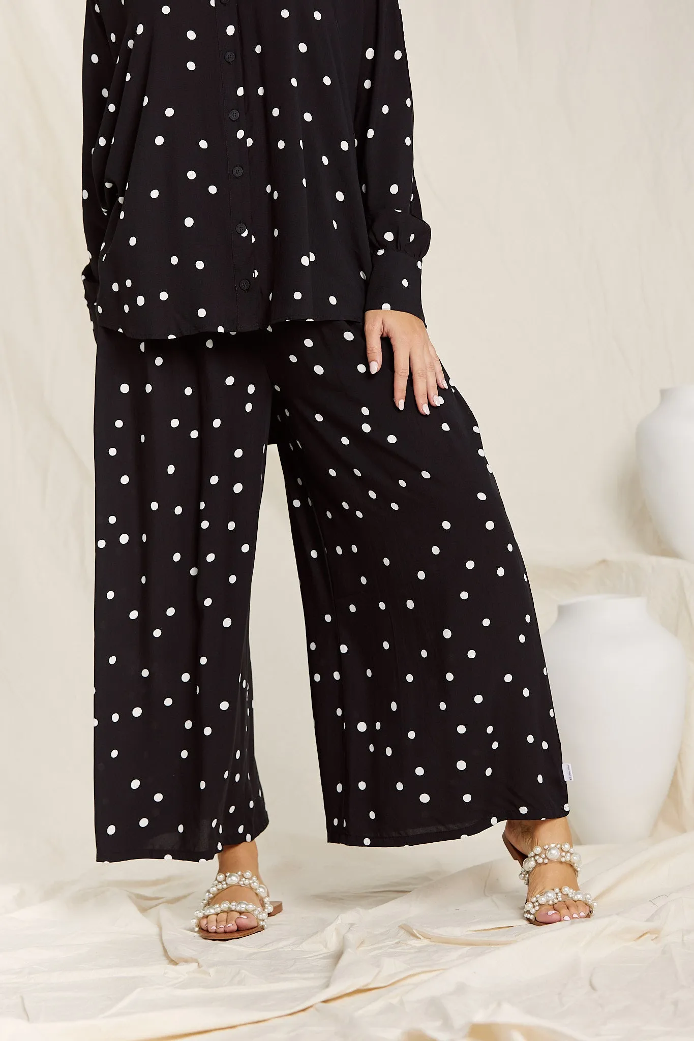 Drape Pants - Polkadot Rayon