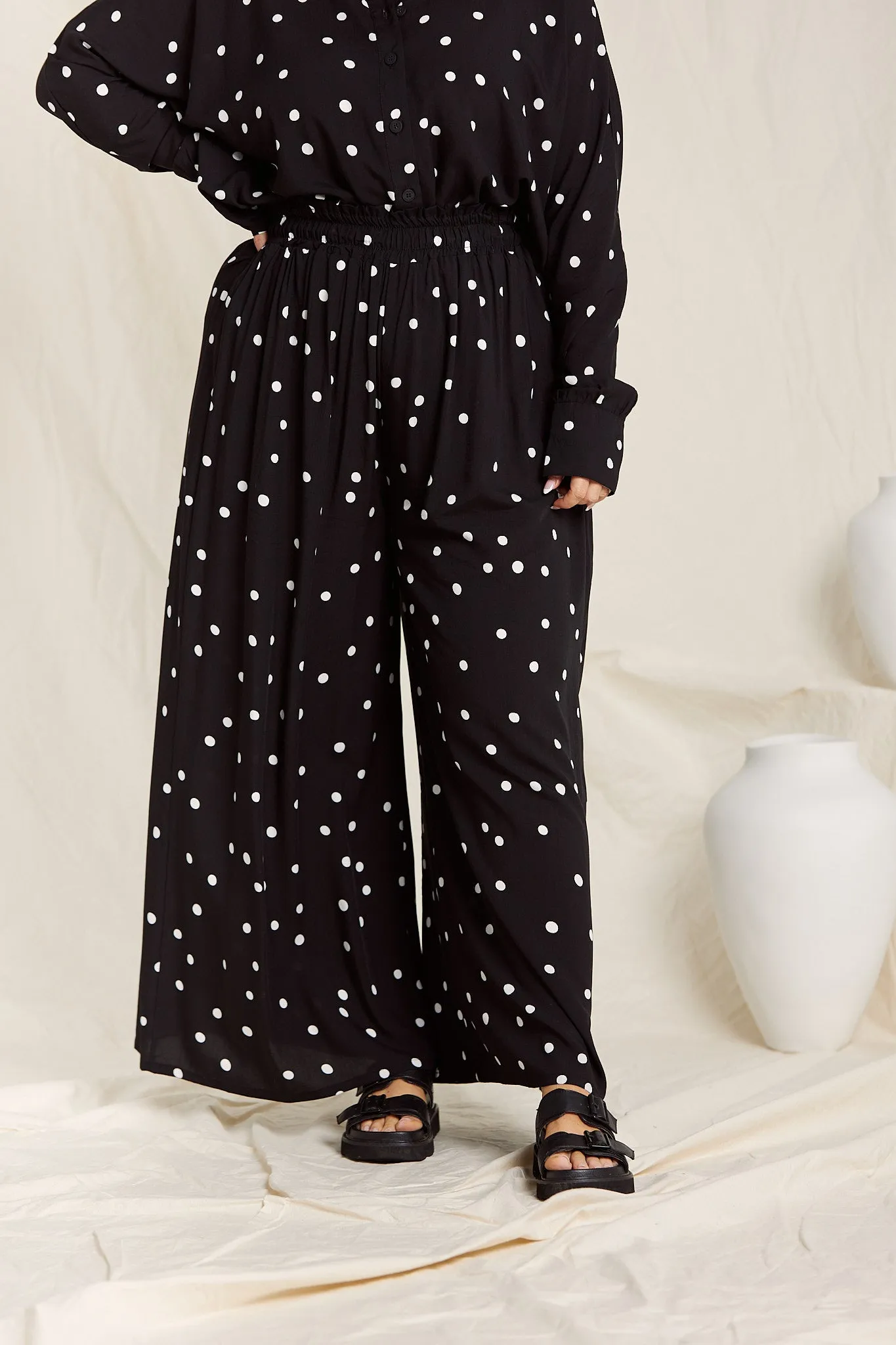 Drape Pants - Polkadot Rayon