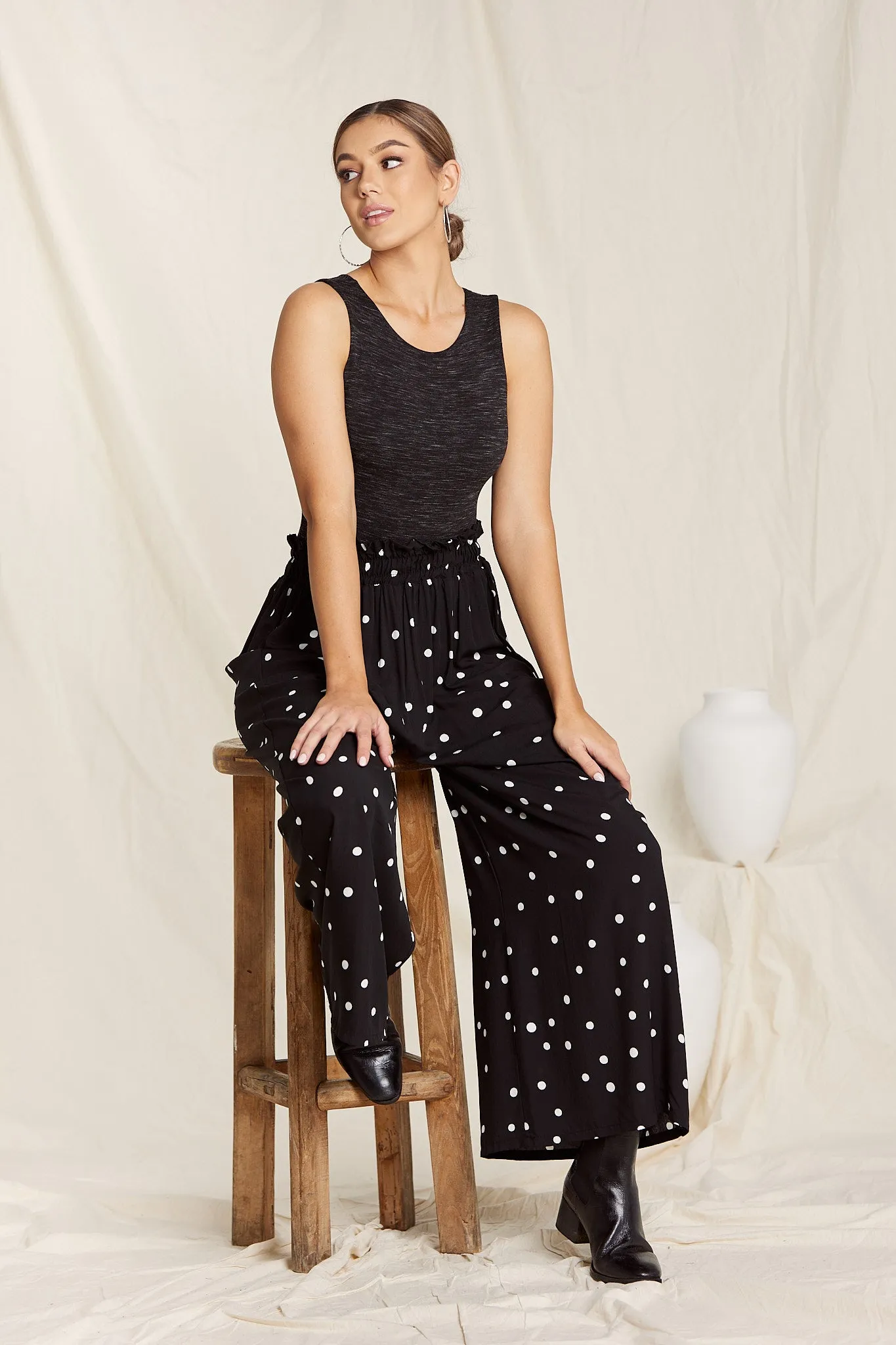 Drape Pants - Polkadot Rayon