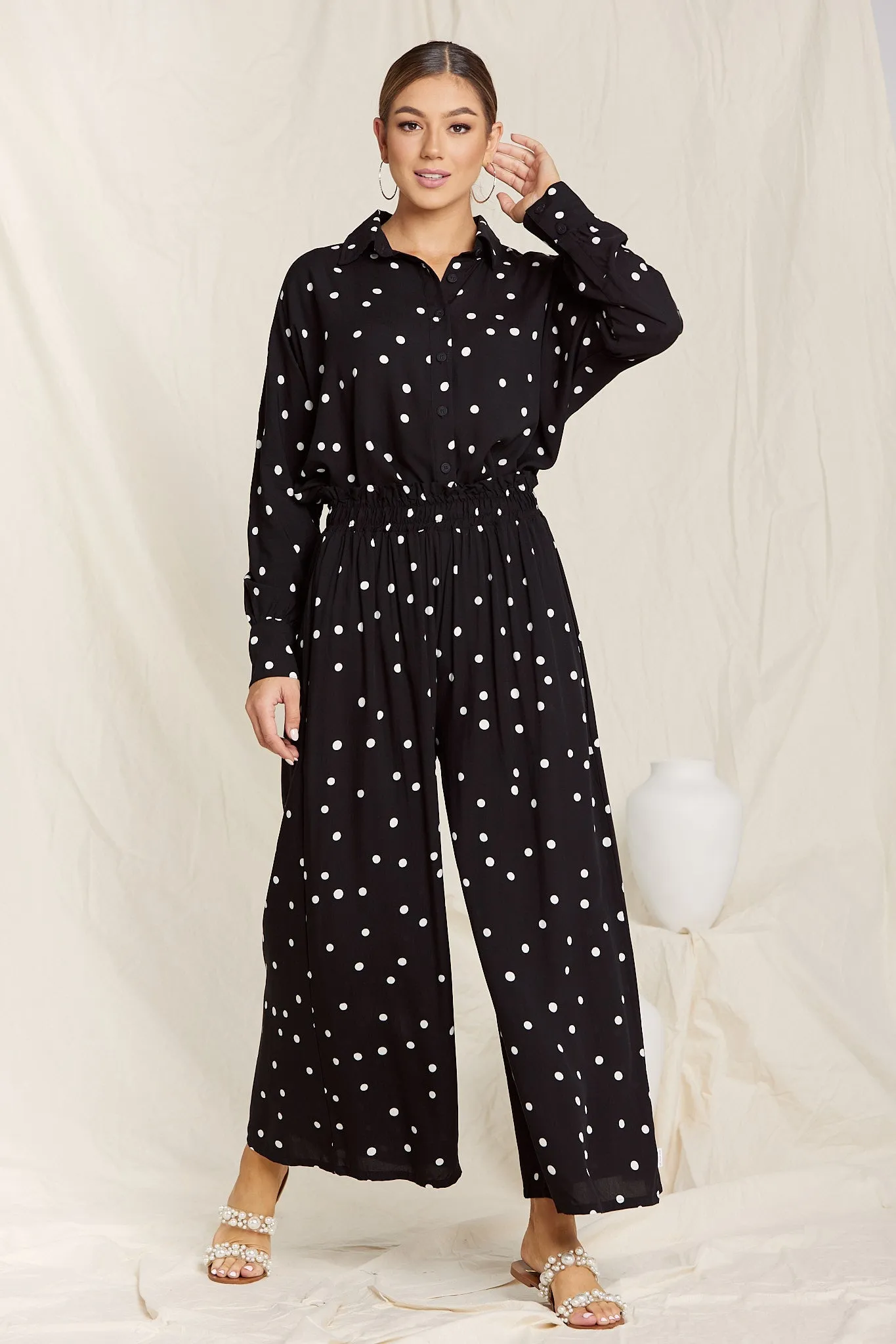 Drape Pants - Polkadot Rayon