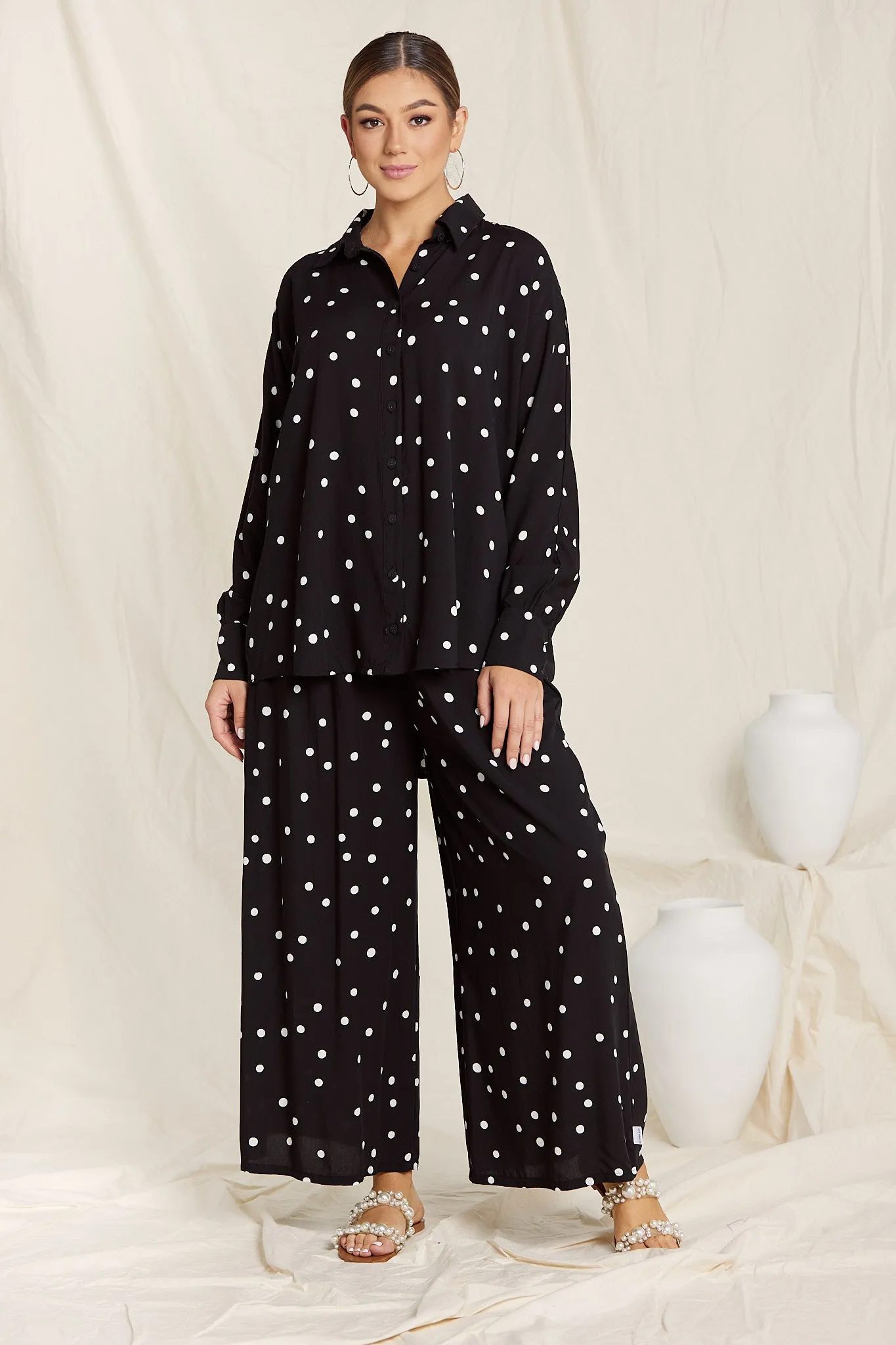 Drape Pants - Polkadot Rayon