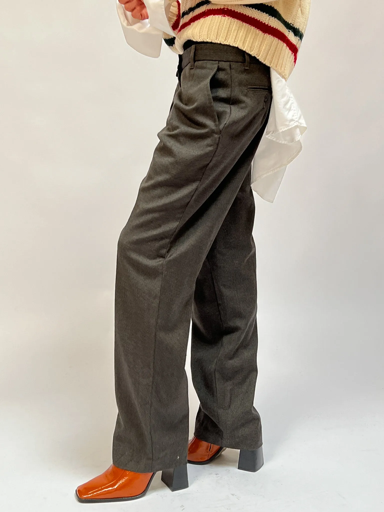 Dries van Noten Brown Wool Trousers (L)