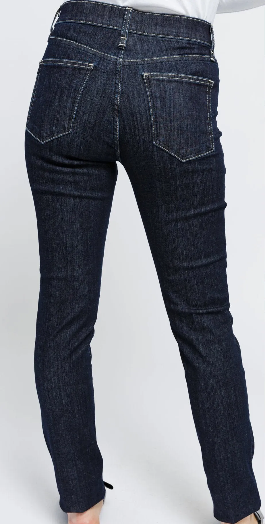 FIVE POCKET SKINNY HIGH RISE IN STRETCH INDIGO DENIM