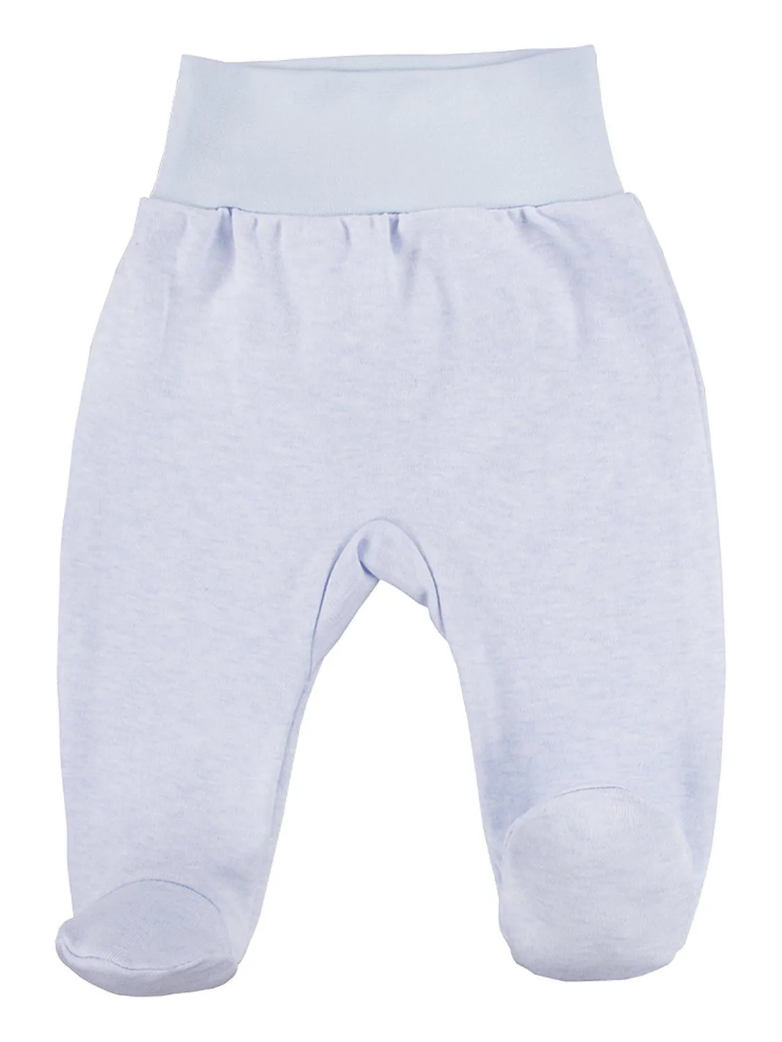 Footed Trousers, Blue With Hippo Face On Rear