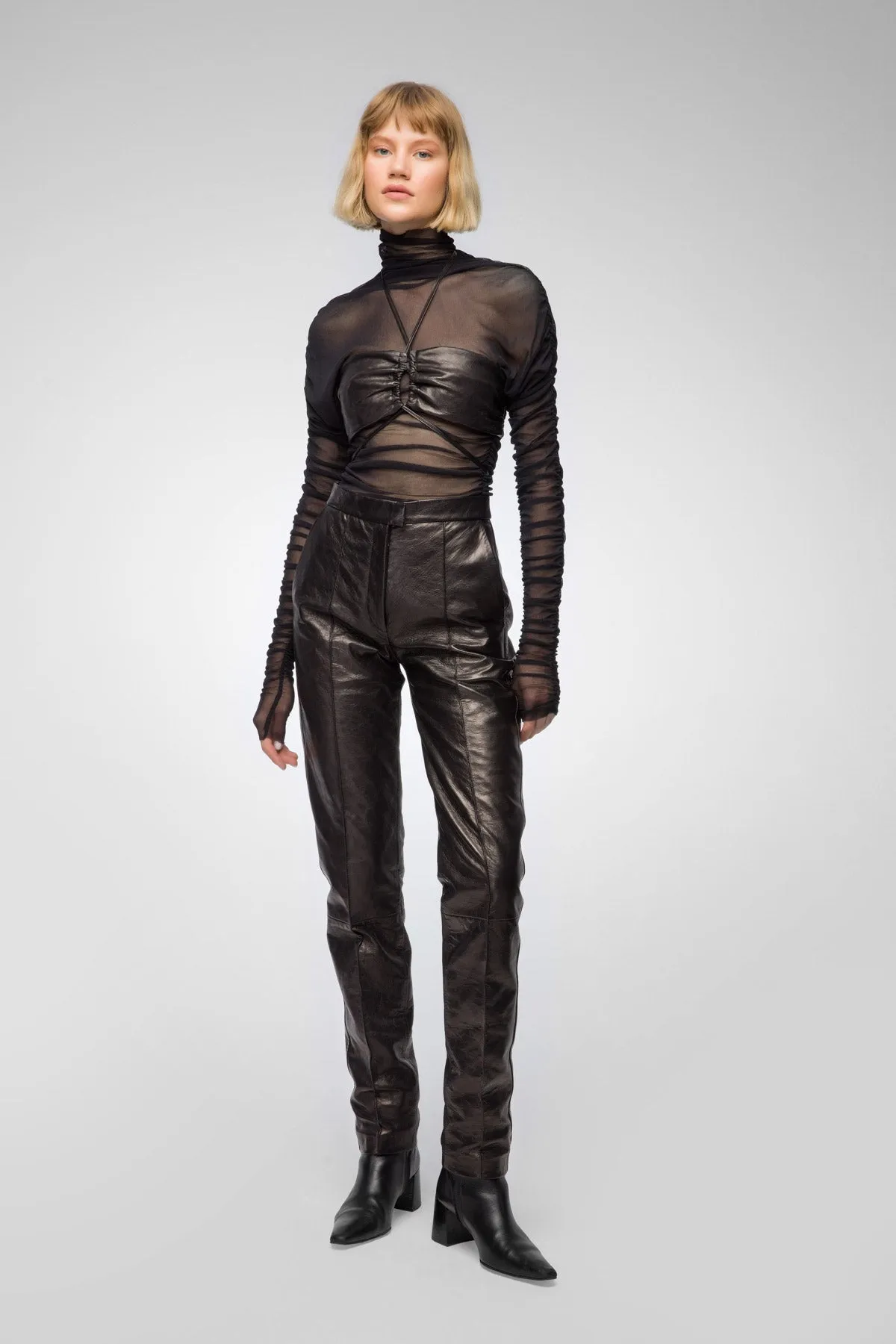 Francoise - Black Leather Pant