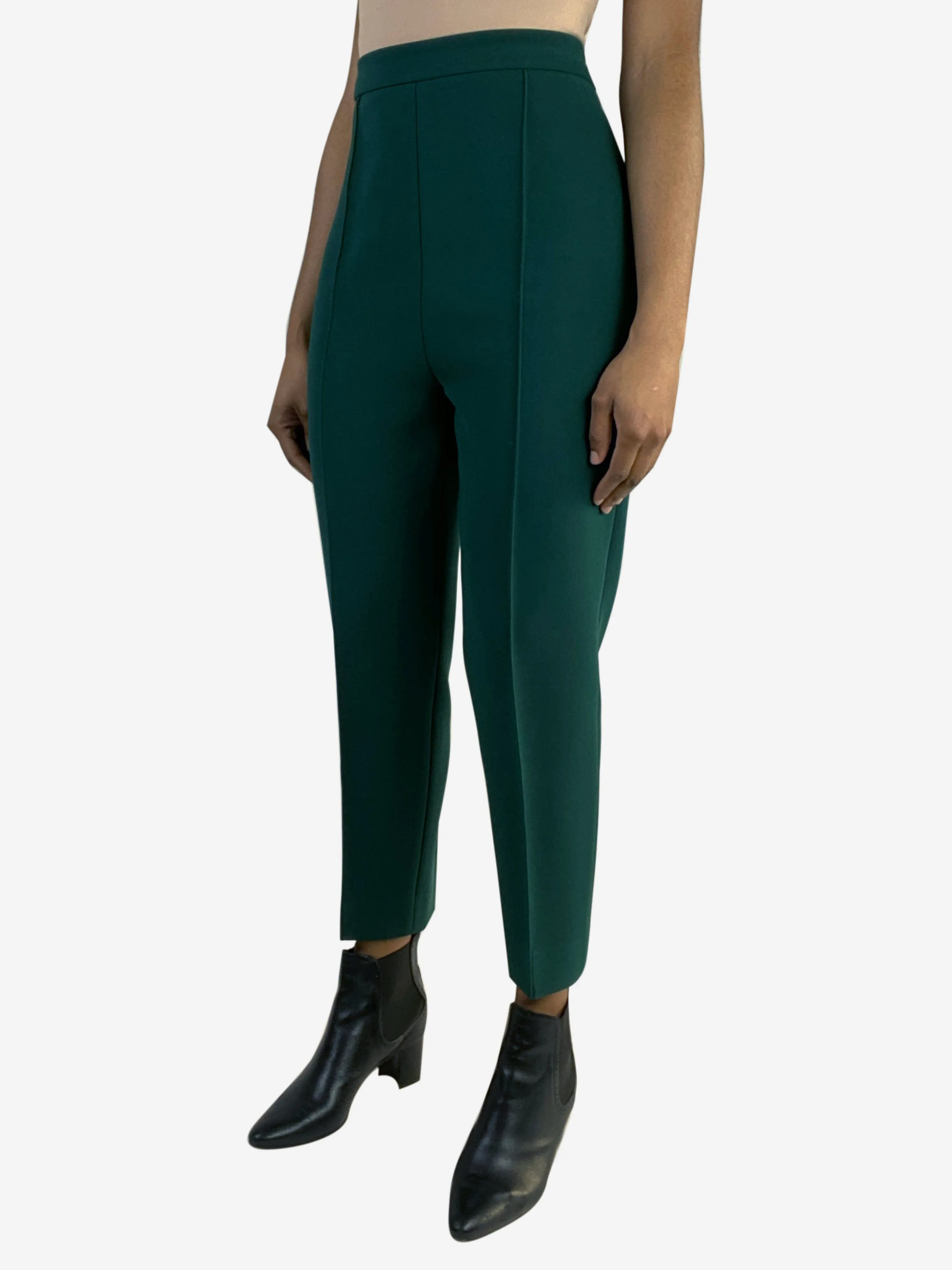 Green side zip tapered trousers - size IT 42