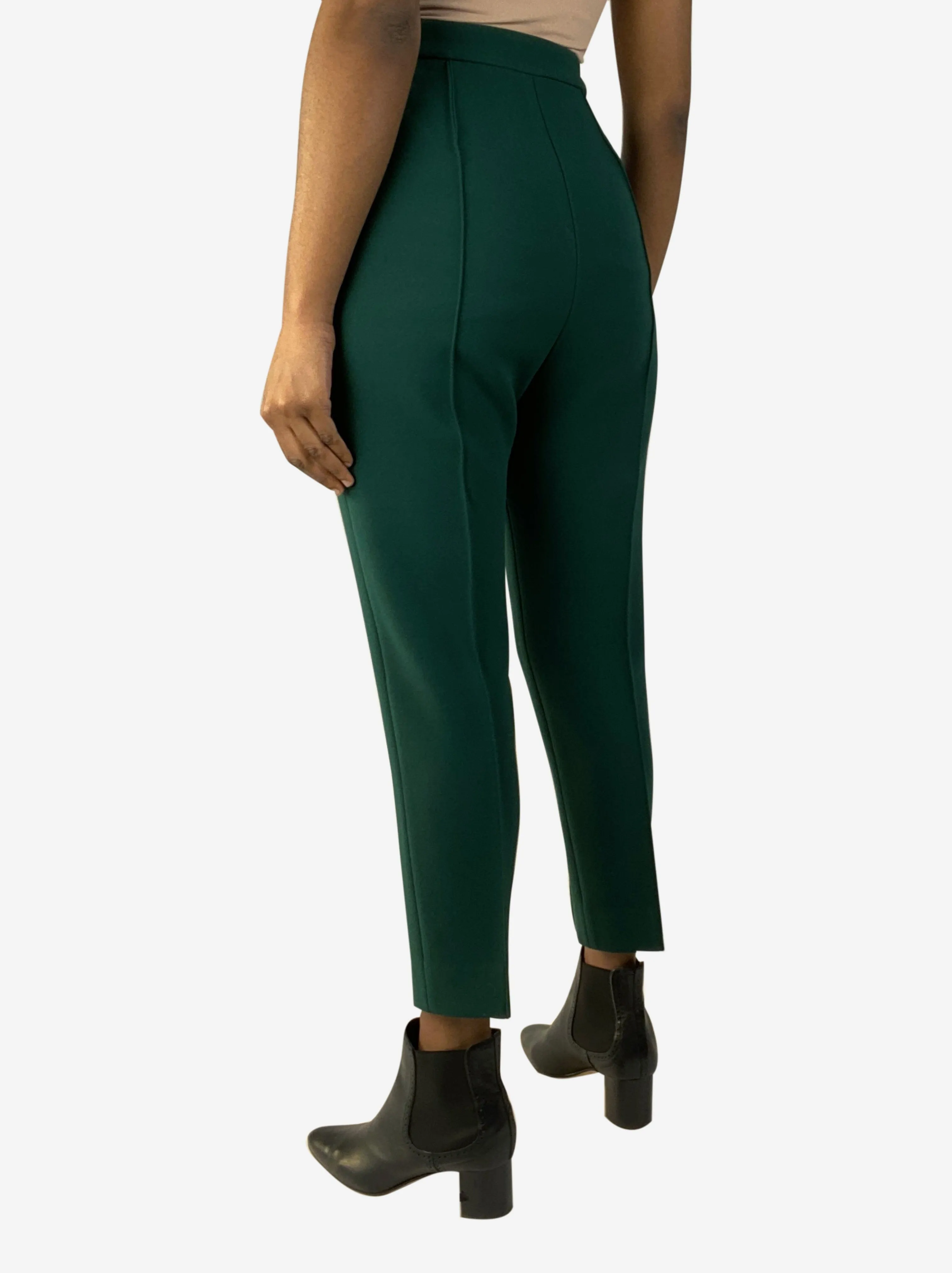 Green side zip tapered trousers - size IT 42