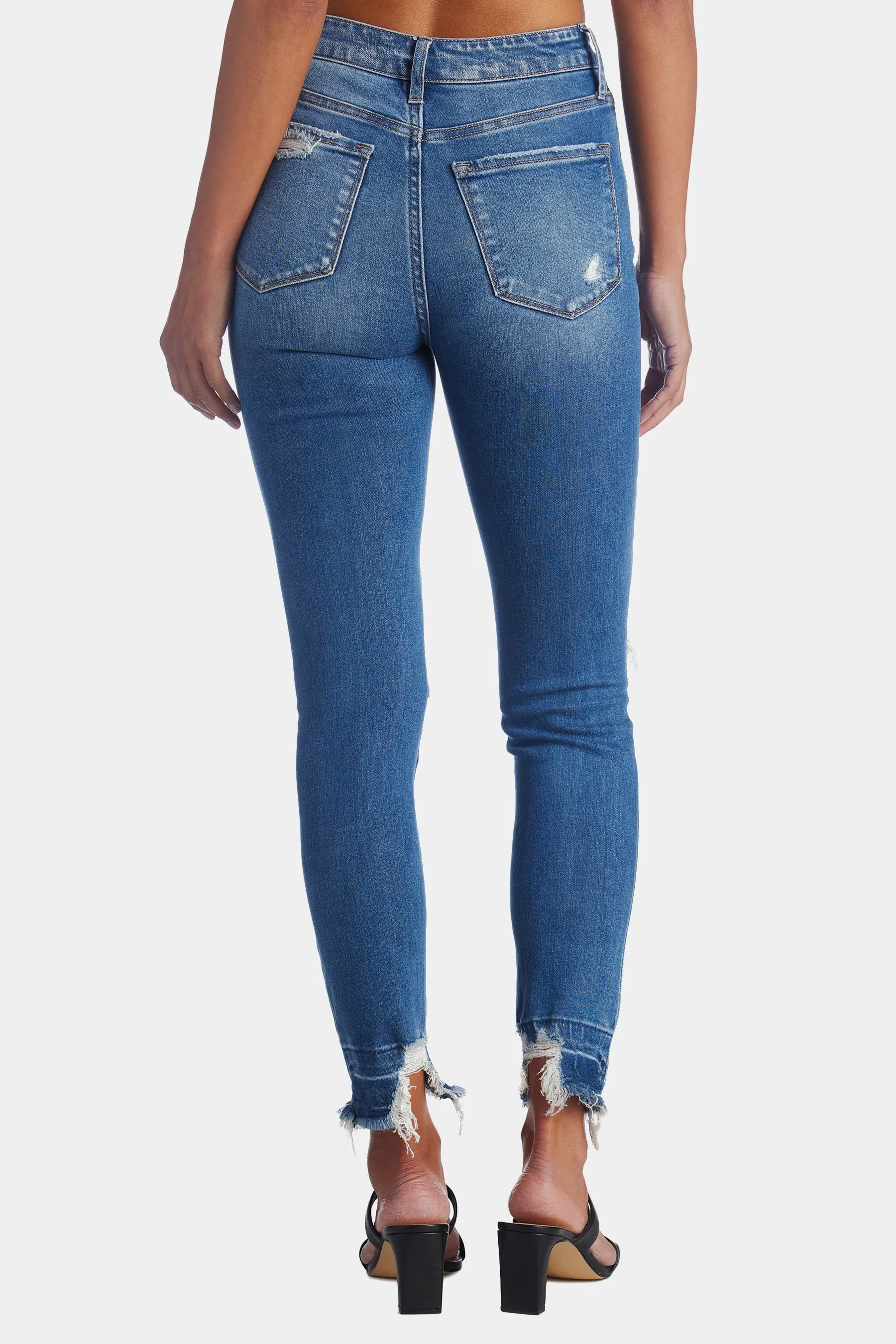 High Rise Ankle Skinny Jeans