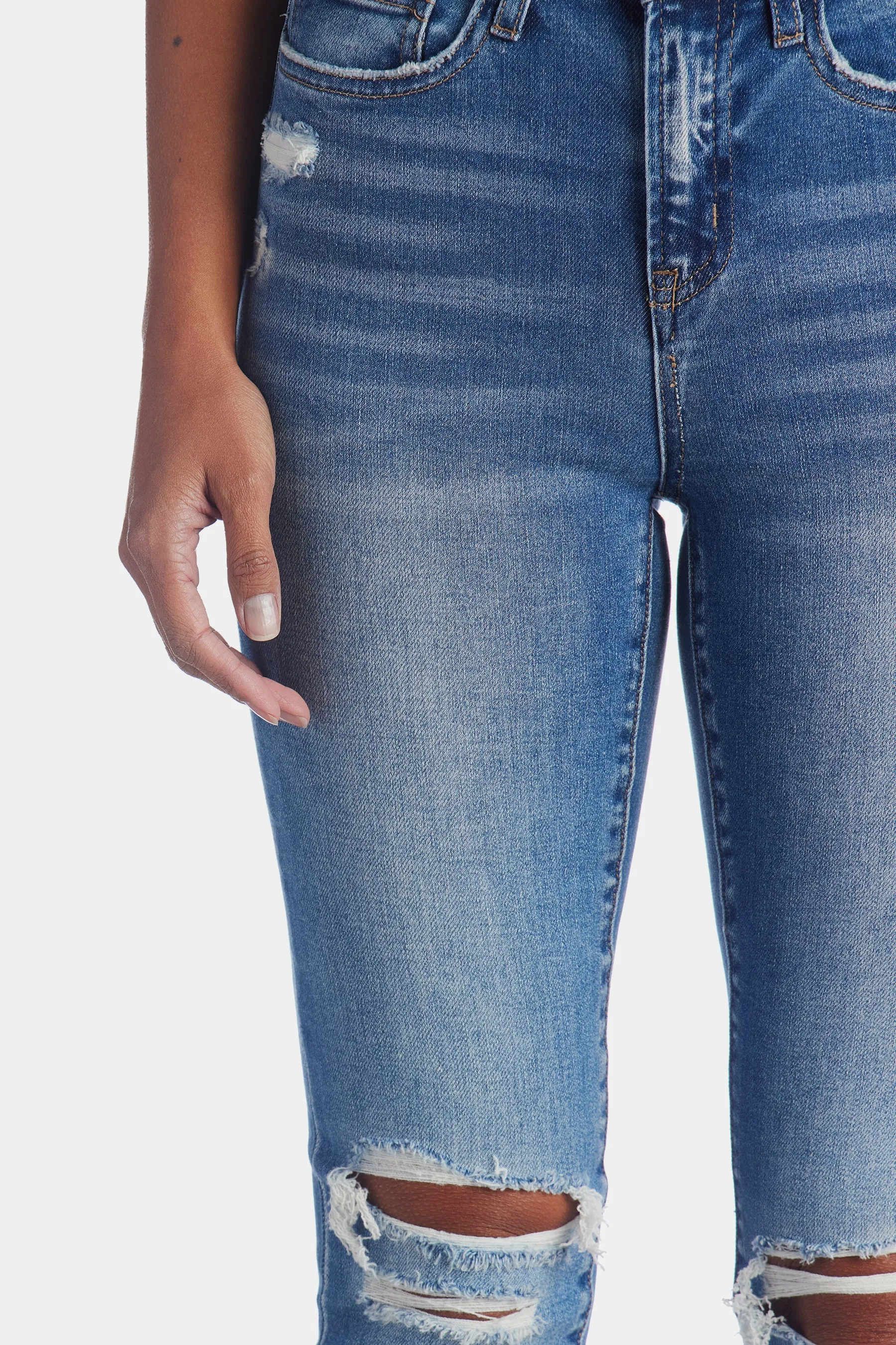 High Rise Ankle Skinny Jeans