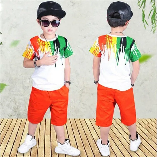 Hip-hop Colorful T-Shirt Pants