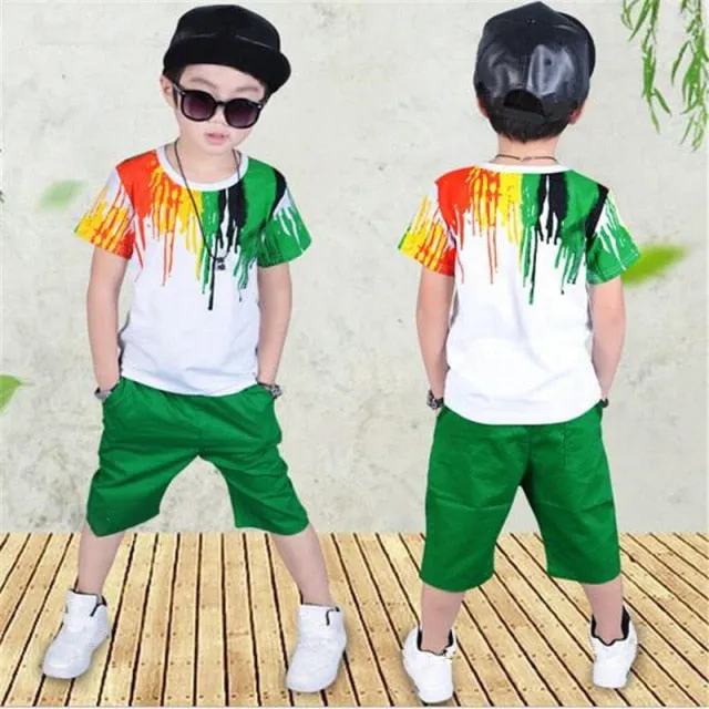 Hip-hop Colorful T-Shirt Pants