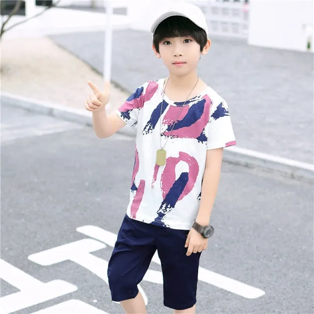 Hip-hop Colorful T-Shirt Pants