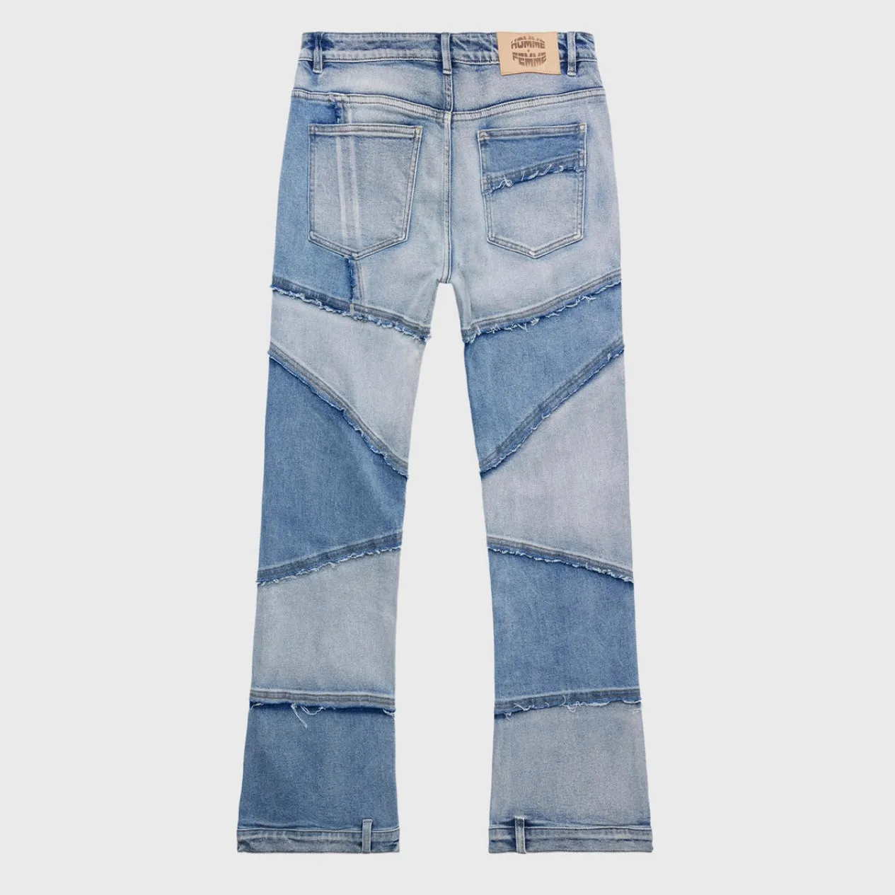 Homme Femme Reversed Stacked Jeans