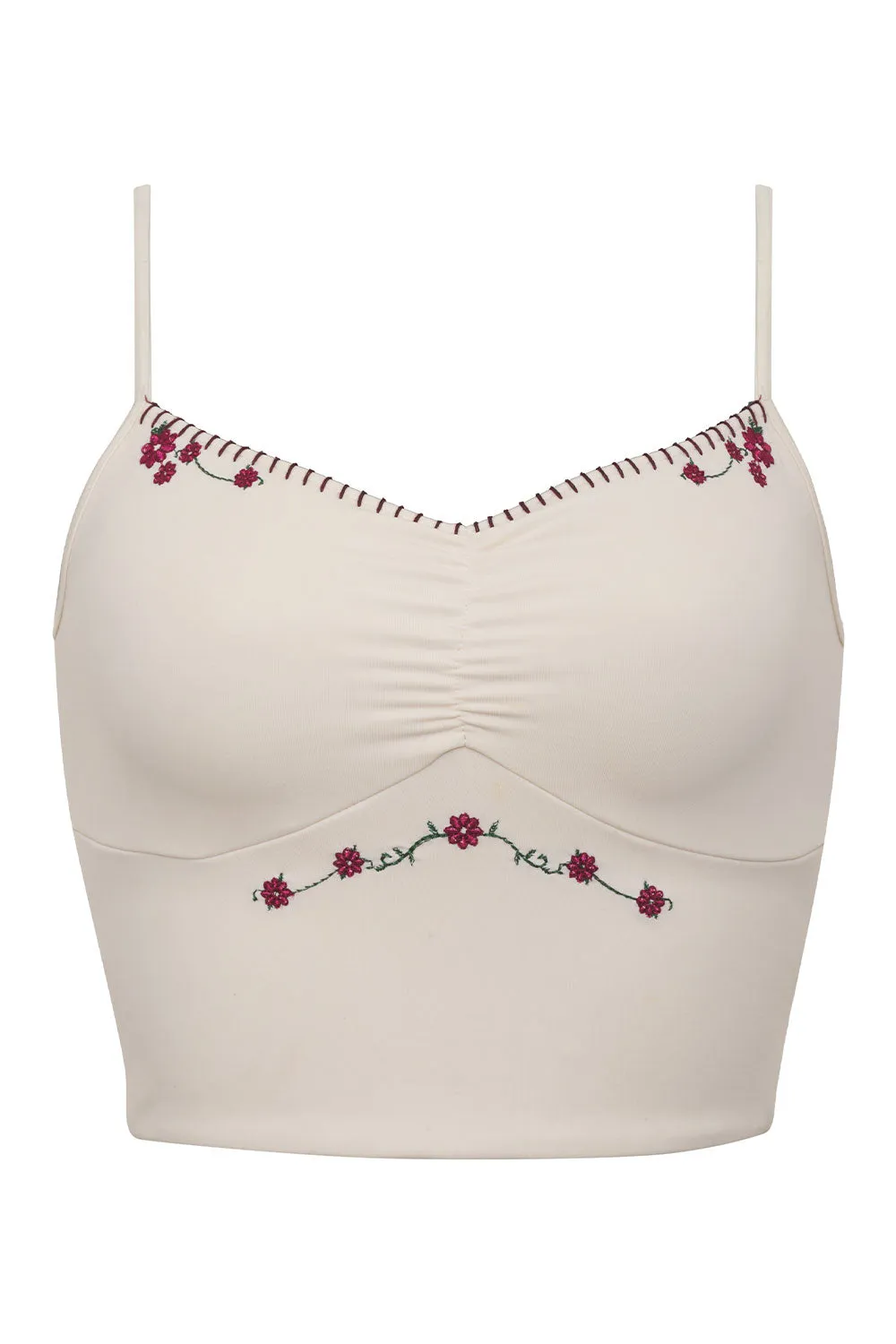 Jasmine Embroidered Tankini Bikini Top - Sea Fairy