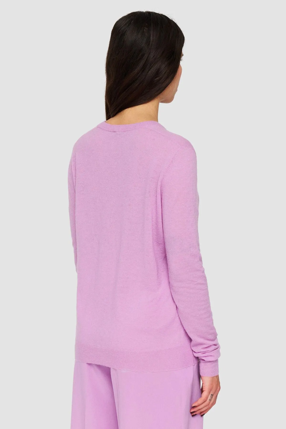 Joseph Cashair V-Neck Jumper - Begonia Pink