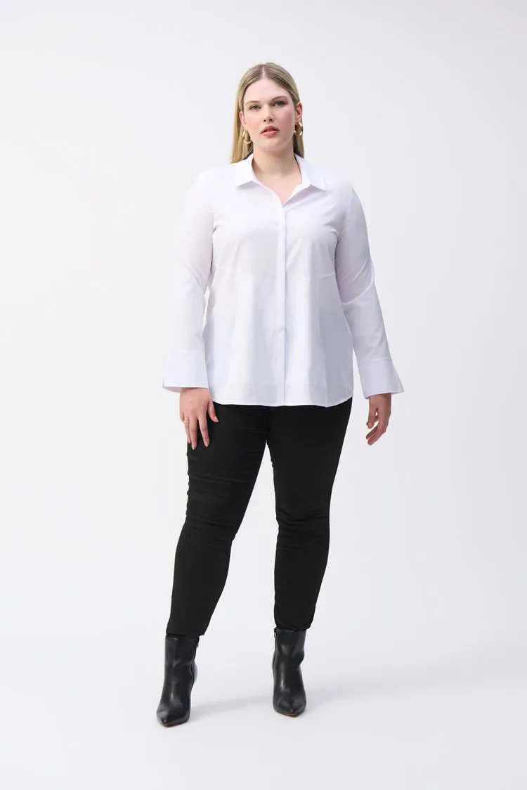 Joseph Ribkoff Woven Button-Down Blouse With Pockets - 243958 (T)