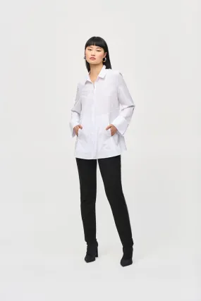 Joseph Ribkoff Woven Button-Down Blouse With Pockets - 243958 (T)