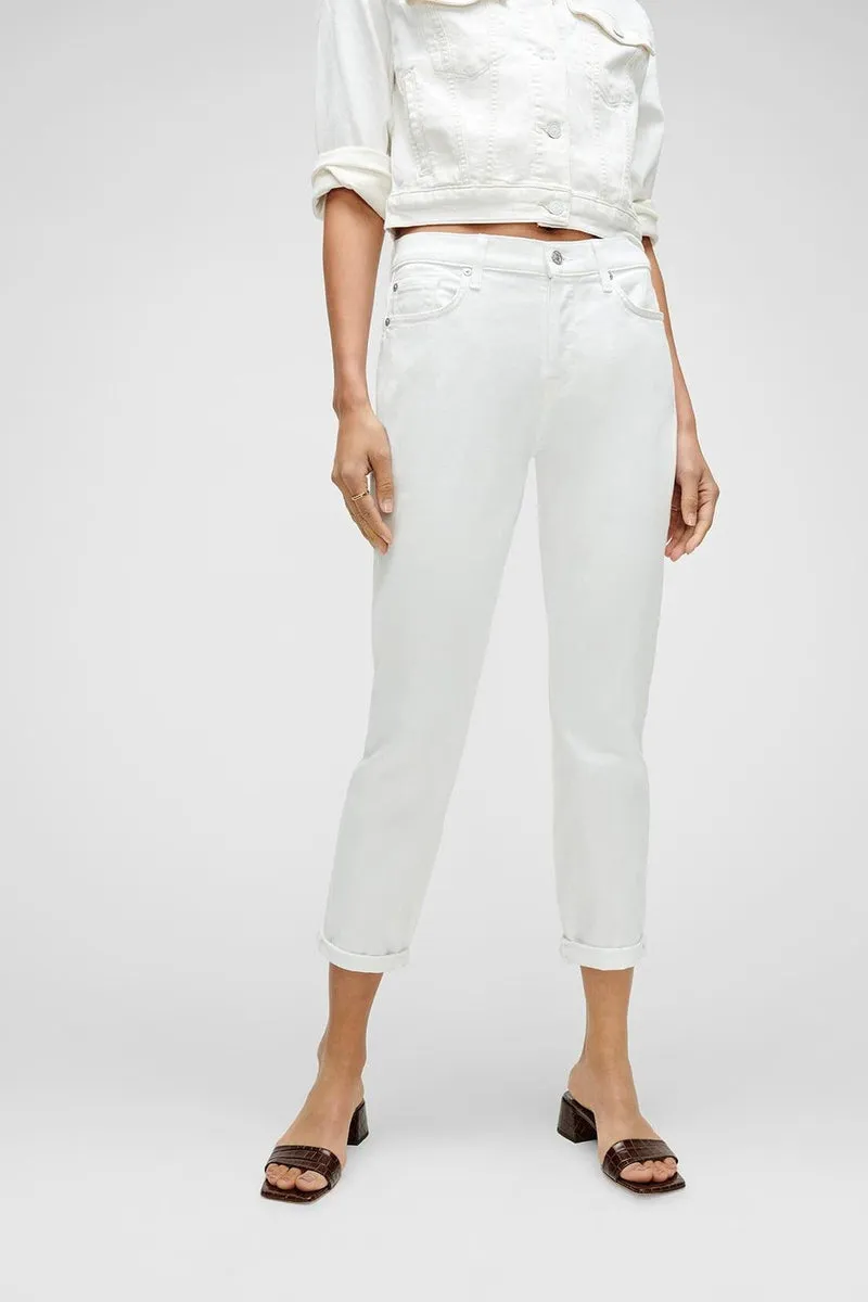 Josephina Jeans by 7 For Mankind in Twill White