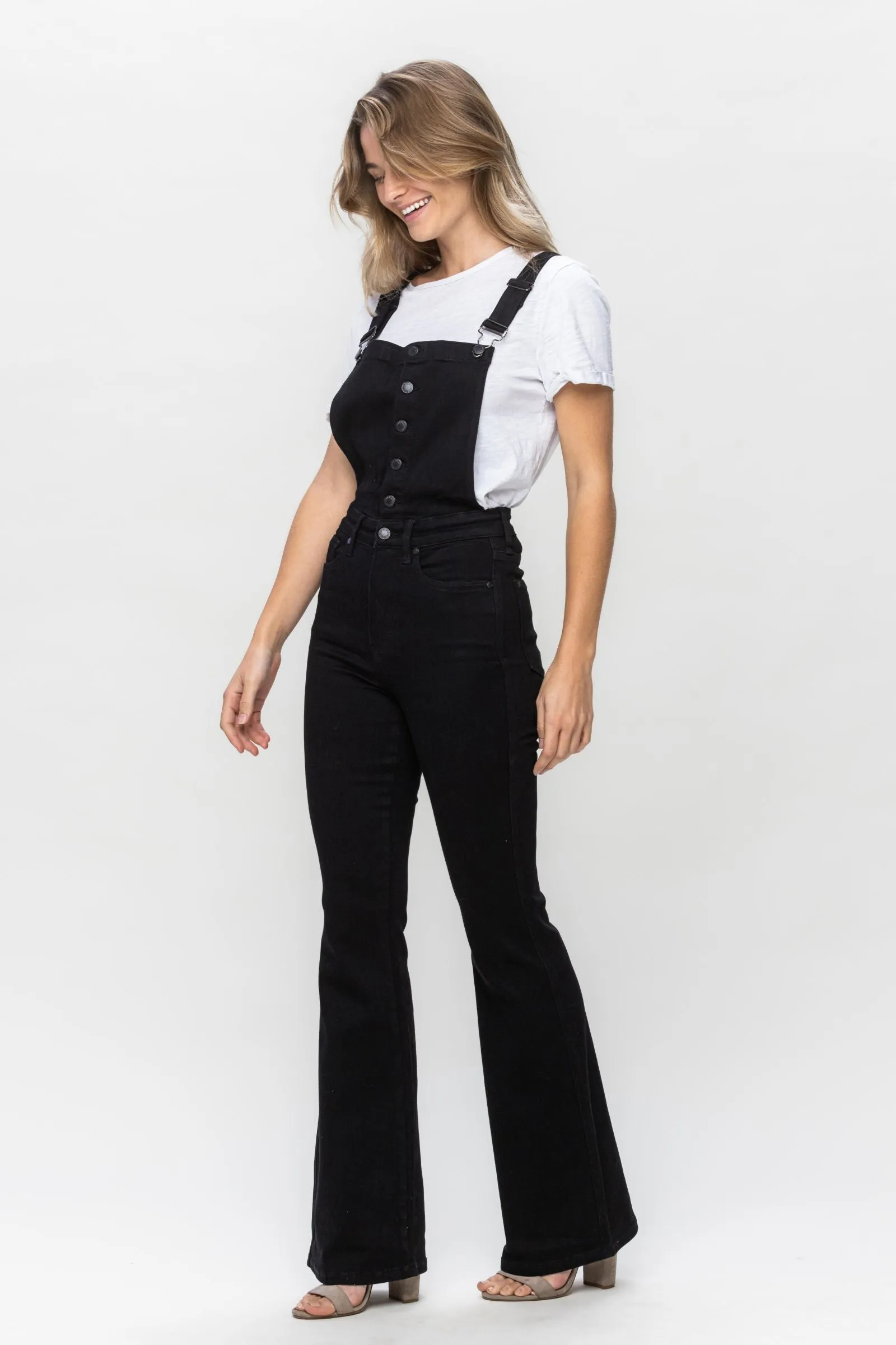 Judy Blue Tummy Control Black Overalls