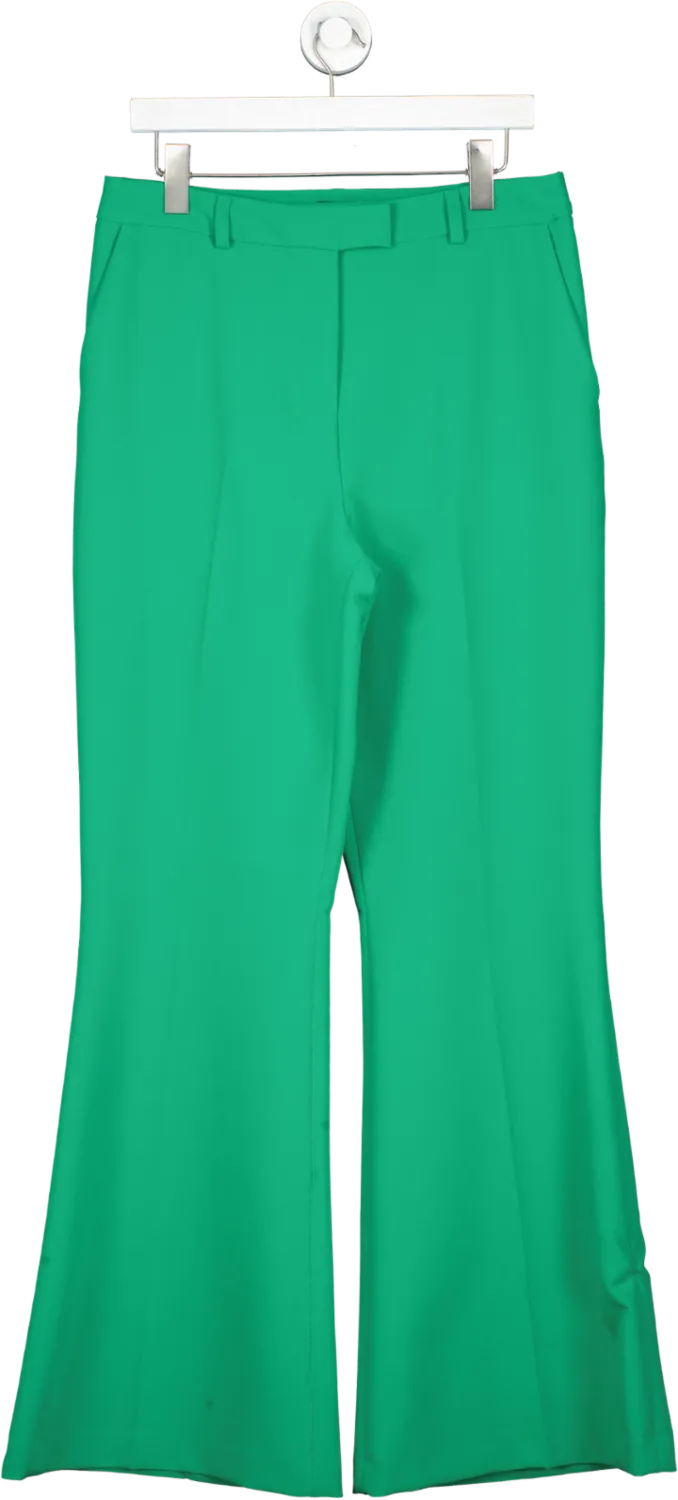 Karen Millen Green Clean Tailored Kickflare Trouser UK 14