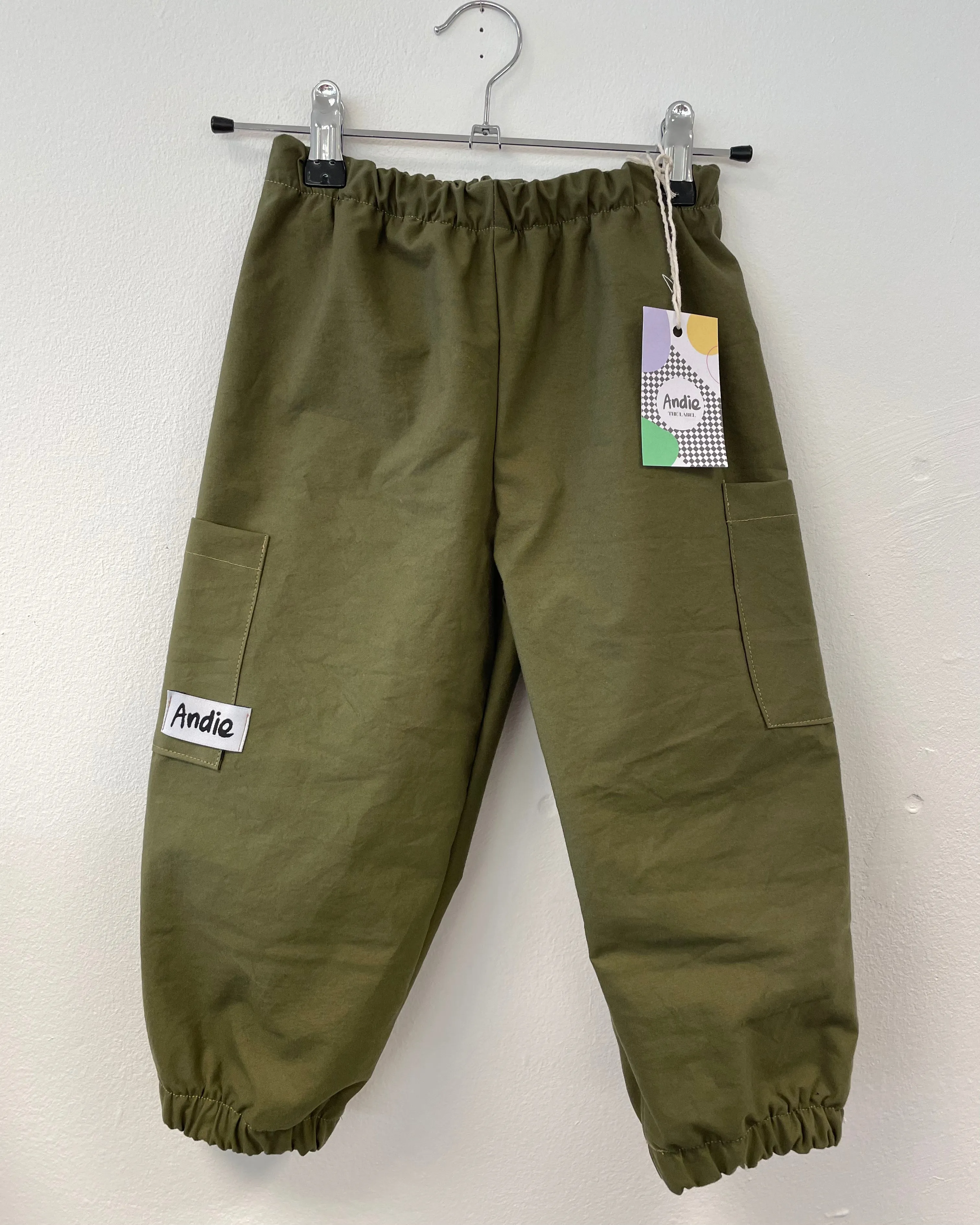 Kids Khaki Cargo Trousers