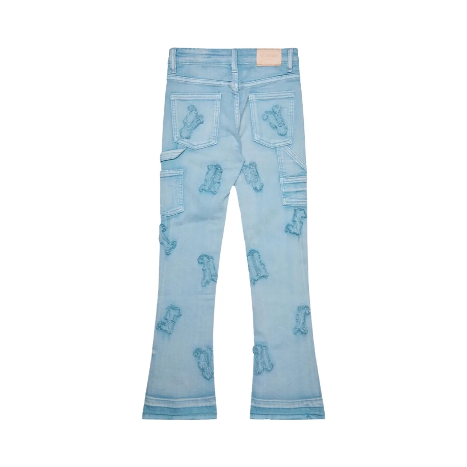 Kids Valabasas Loomis Ocean Blue Stacked Jeans