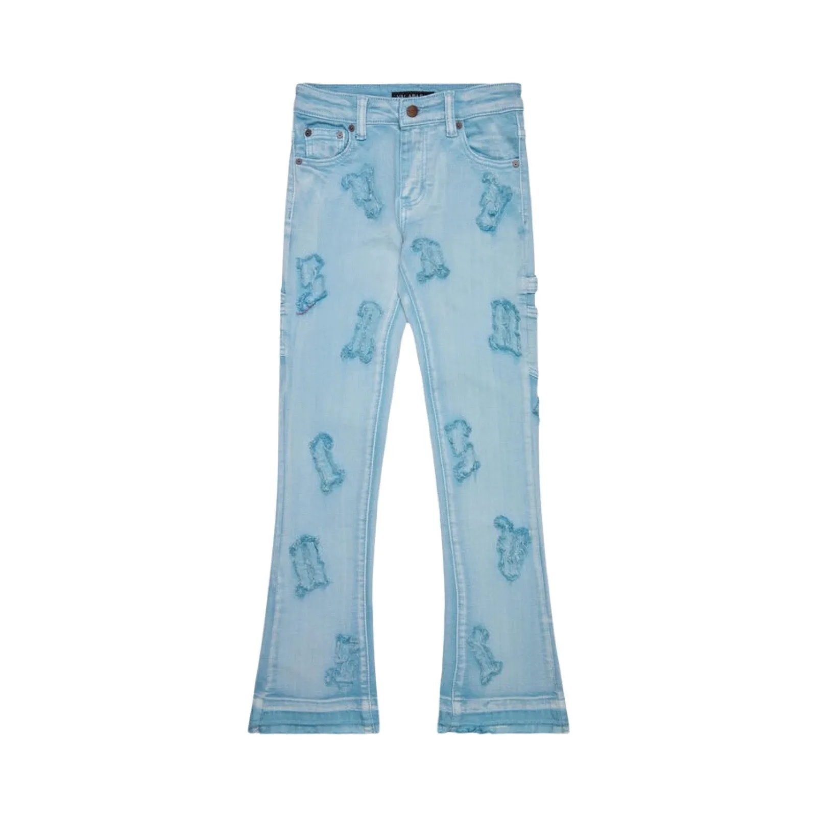 Kids Valabasas Loomis Ocean Blue Stacked Jeans