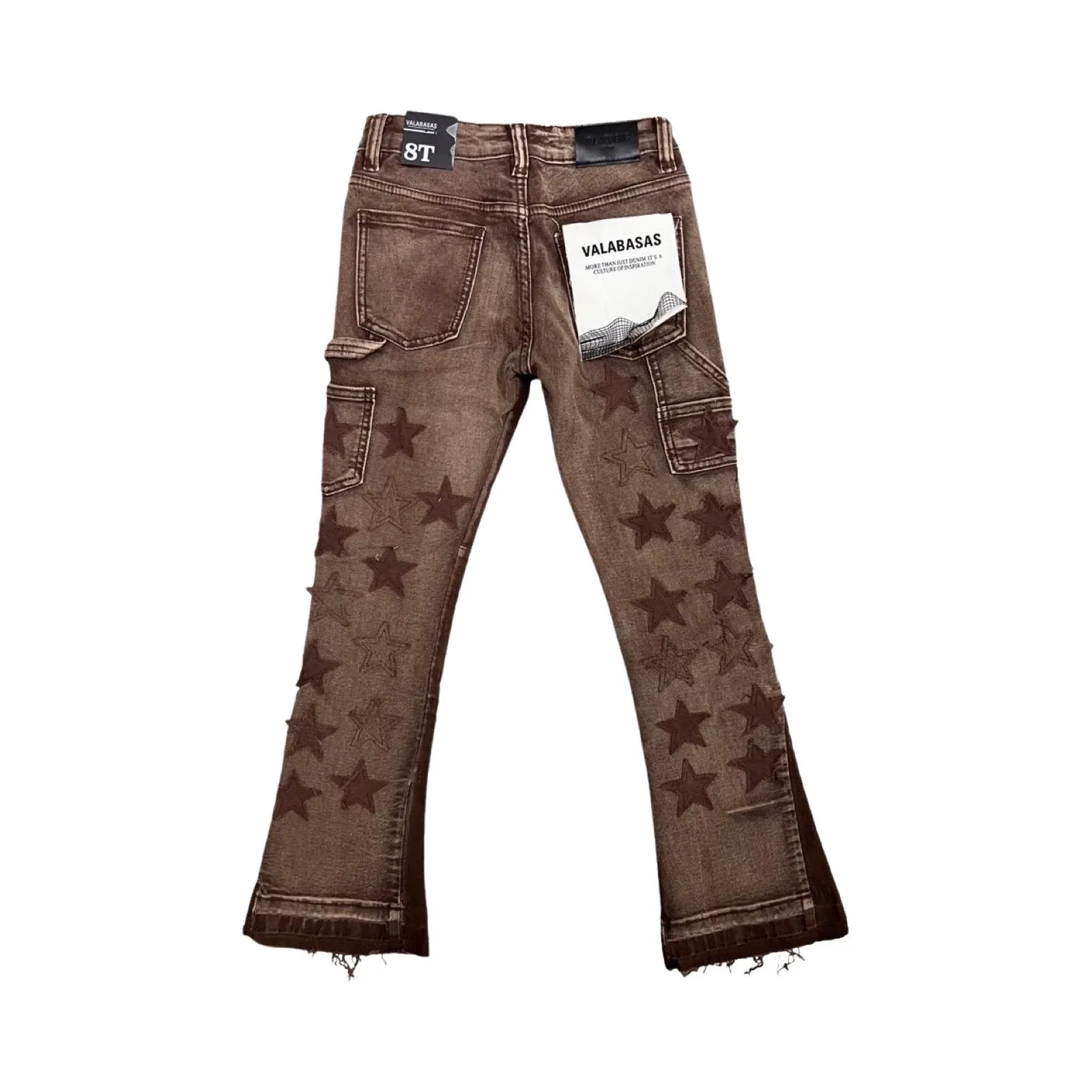 Kids Valabasas VPlay Brown Stacked Jeans