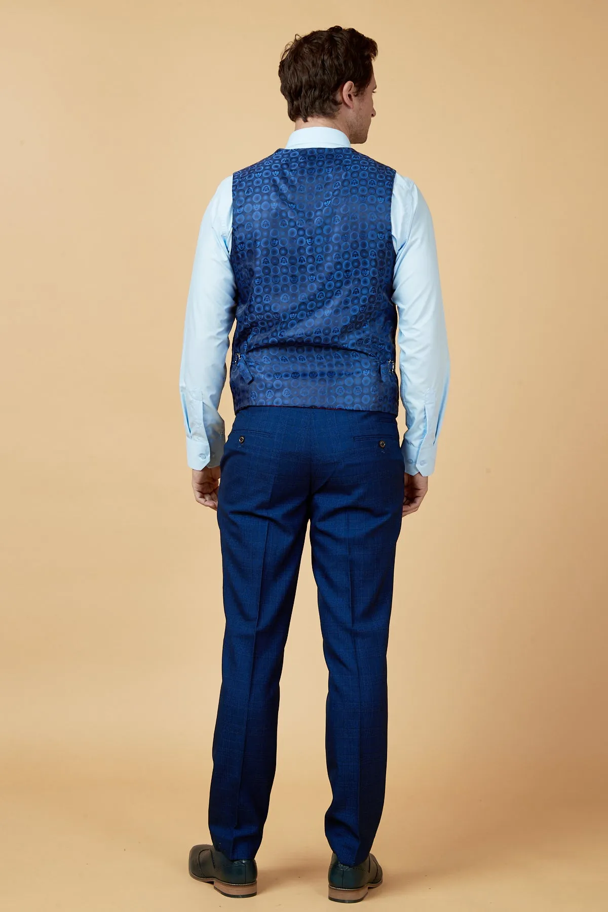 LEE GEORGE - Royal Blue Double Breasted Waistcoat