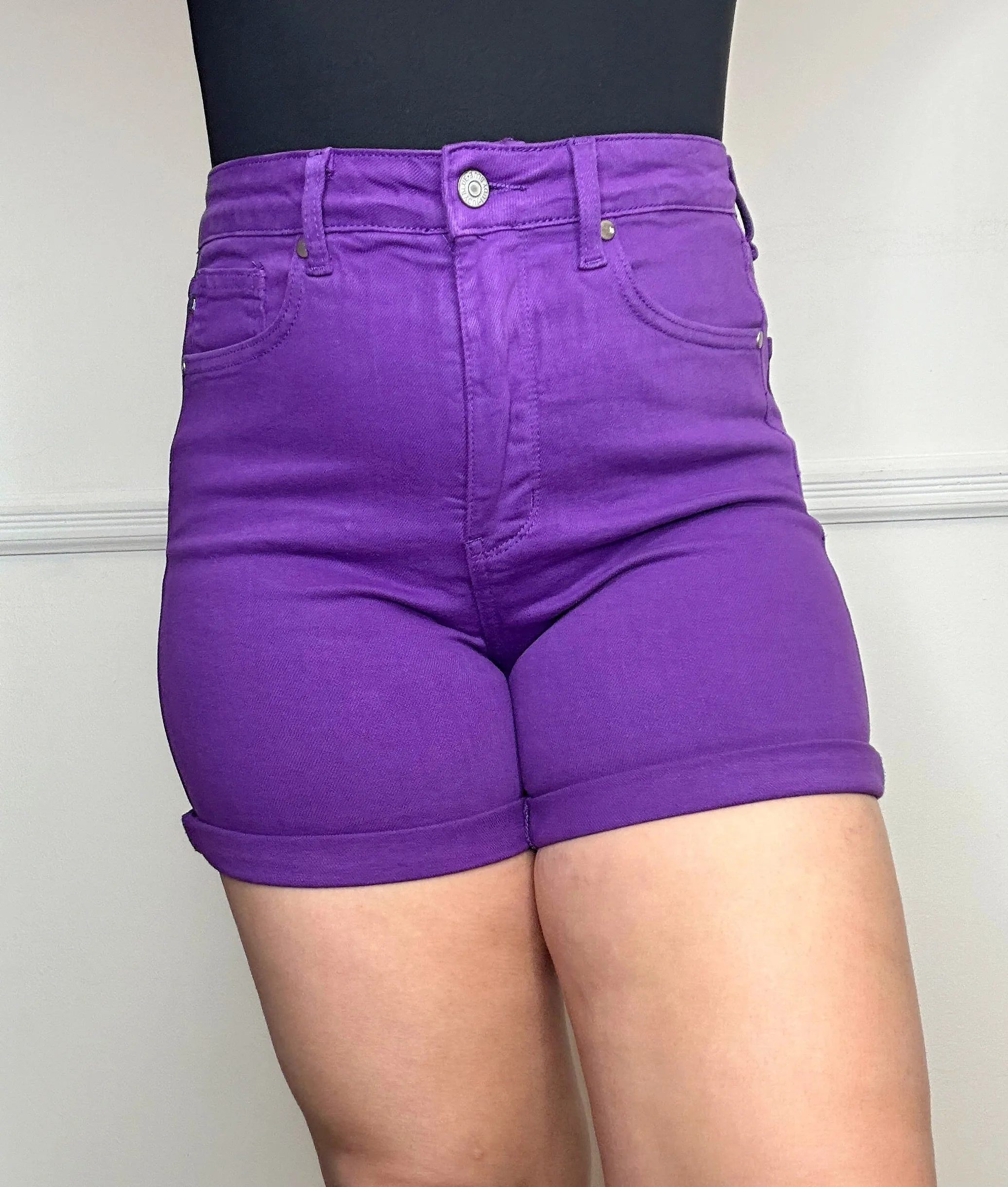 Lily Tummy Control Garment Dyed Judy Blue Shorts