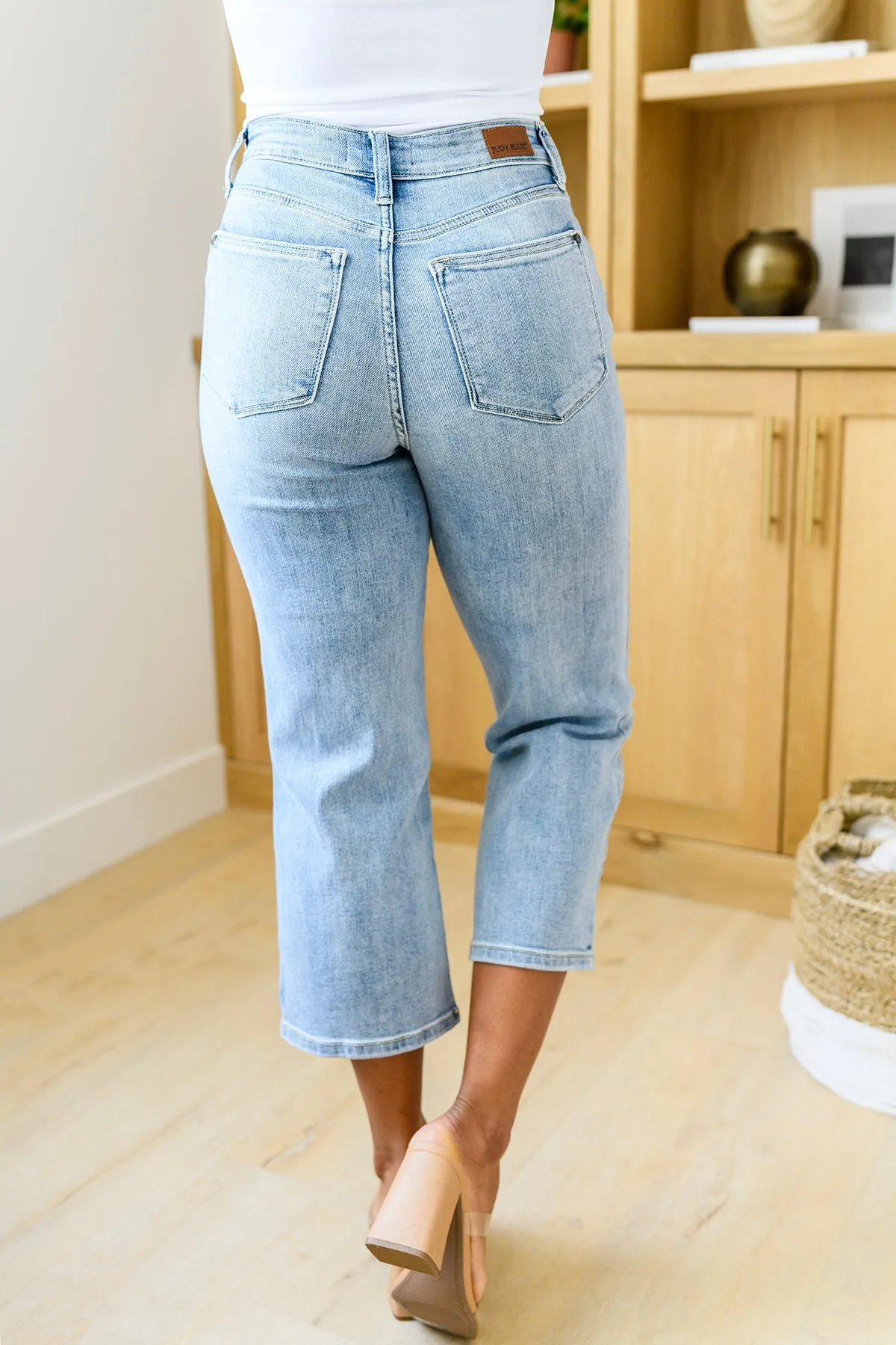 Mandy High Rise Vintage Wide Leg Crop Jeans