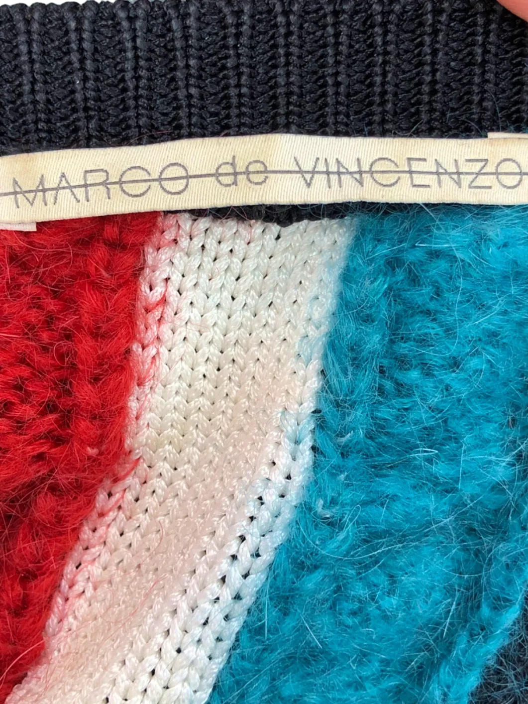 Marco De Vincenzo Multicolour Striped Cardigan UK 10