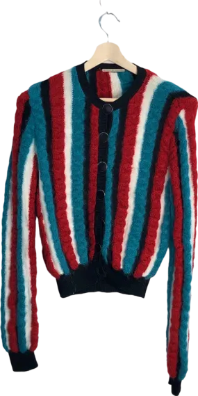 Marco De Vincenzo Multicolour Striped Cardigan UK 10