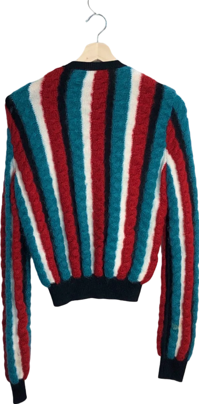 Marco De Vincenzo Multicolour Striped Cardigan UK 10