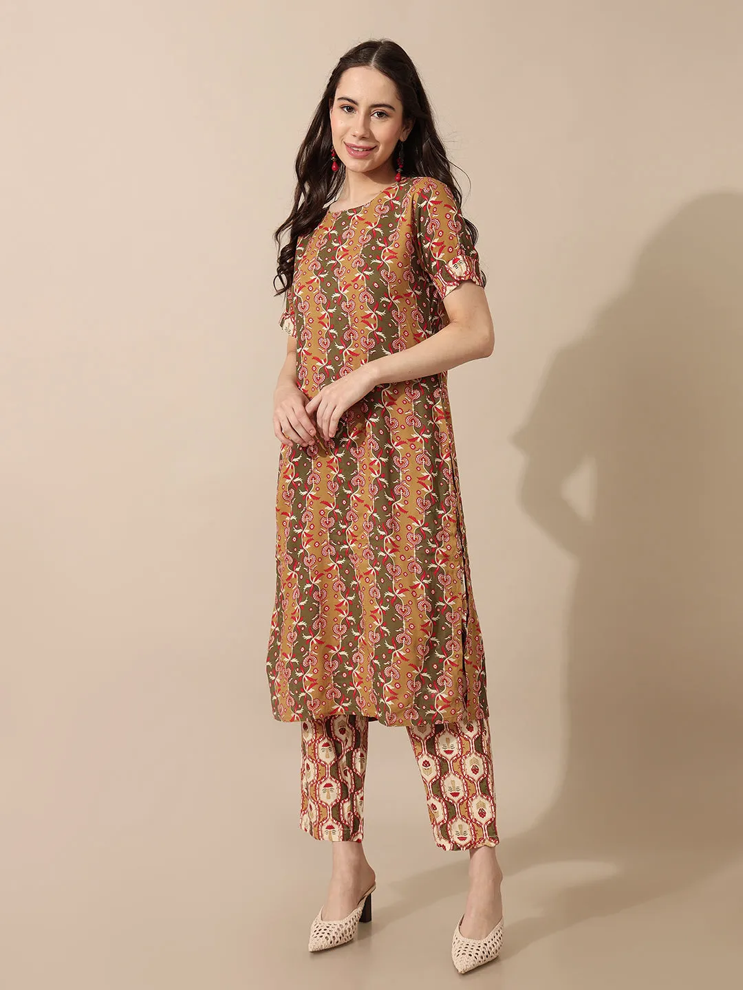 Masakali Mix Print Kurta Set