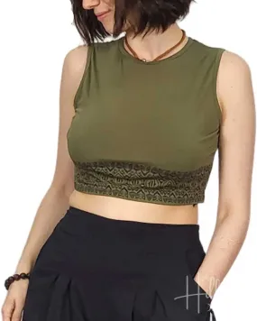 Olive Ada Crop Tank Top