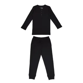 Organic Thermal Kid's Lounge Set in Black