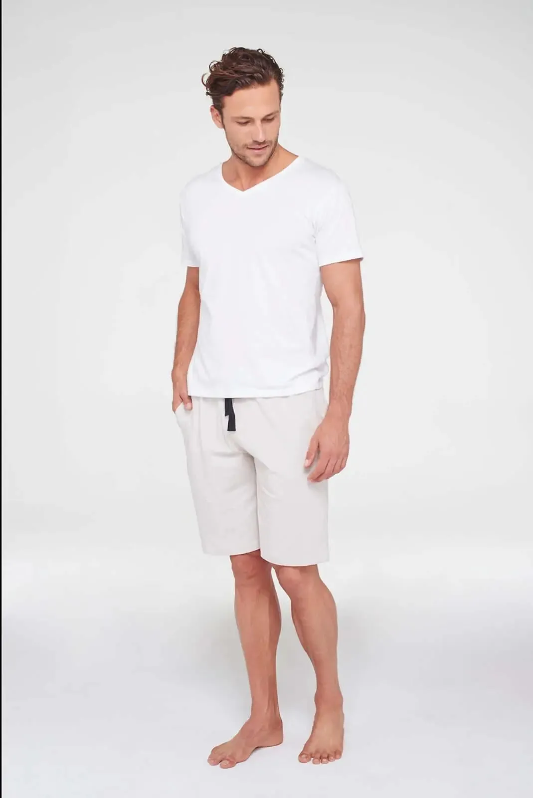 Owens organic short in feather grey