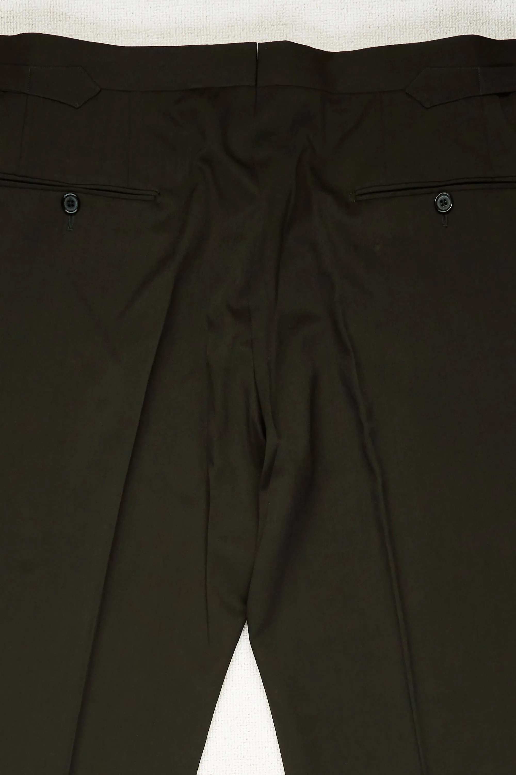 P. Johnson Chocolate Wool Twill Trousers