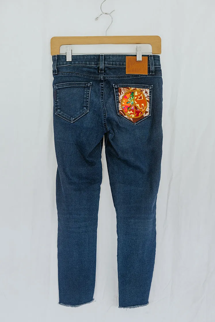 Peace Pocket Upcycled Jeans - #10