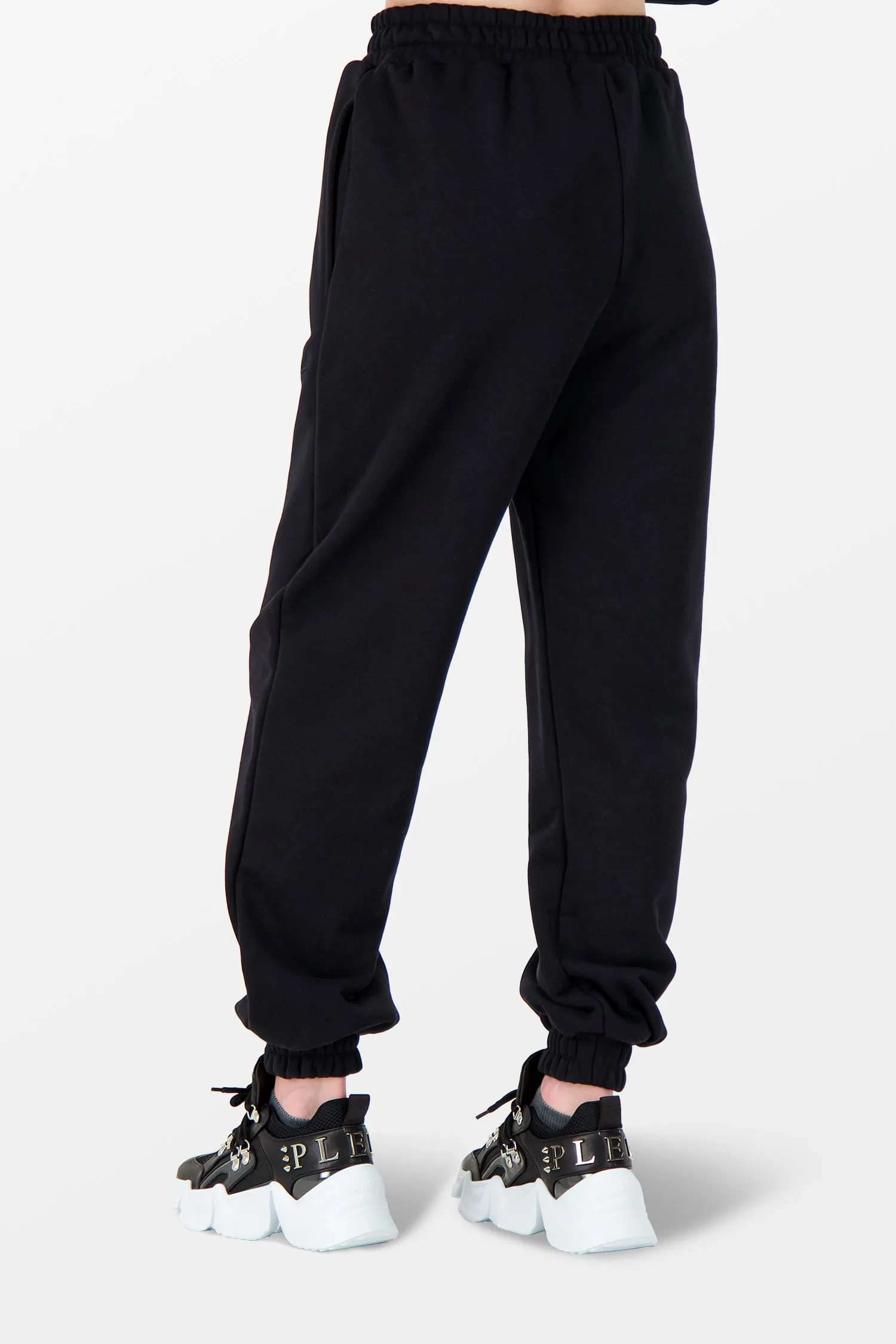 Philipp Plein Black Embroidery Signature Trousers