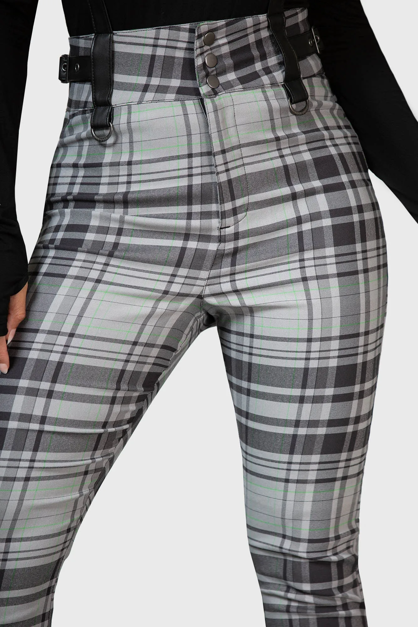 Prophet Of Doom Suspender Trousers [GREY TARTAN] Resurrect