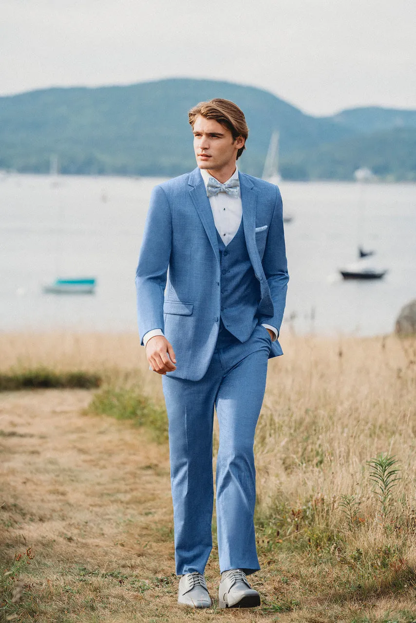 "Brunswick" Cornflower Slim Suit Pants