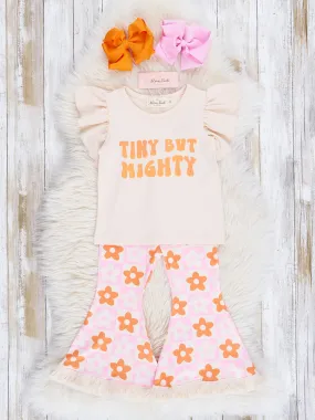 "Tiny, But Mighty" Daisy Squares Outfit