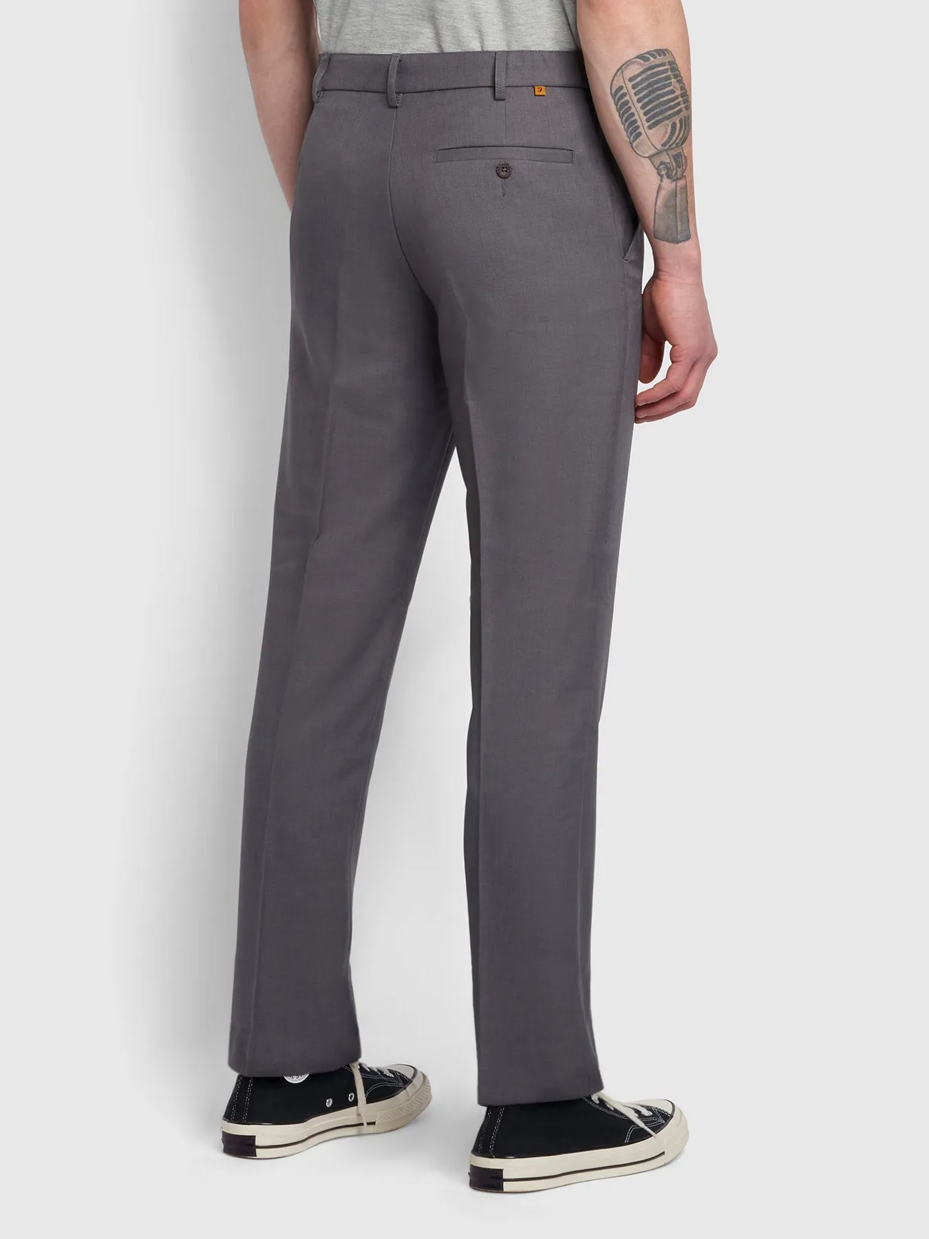 Roachman Flexi Waist Trousers In Grey