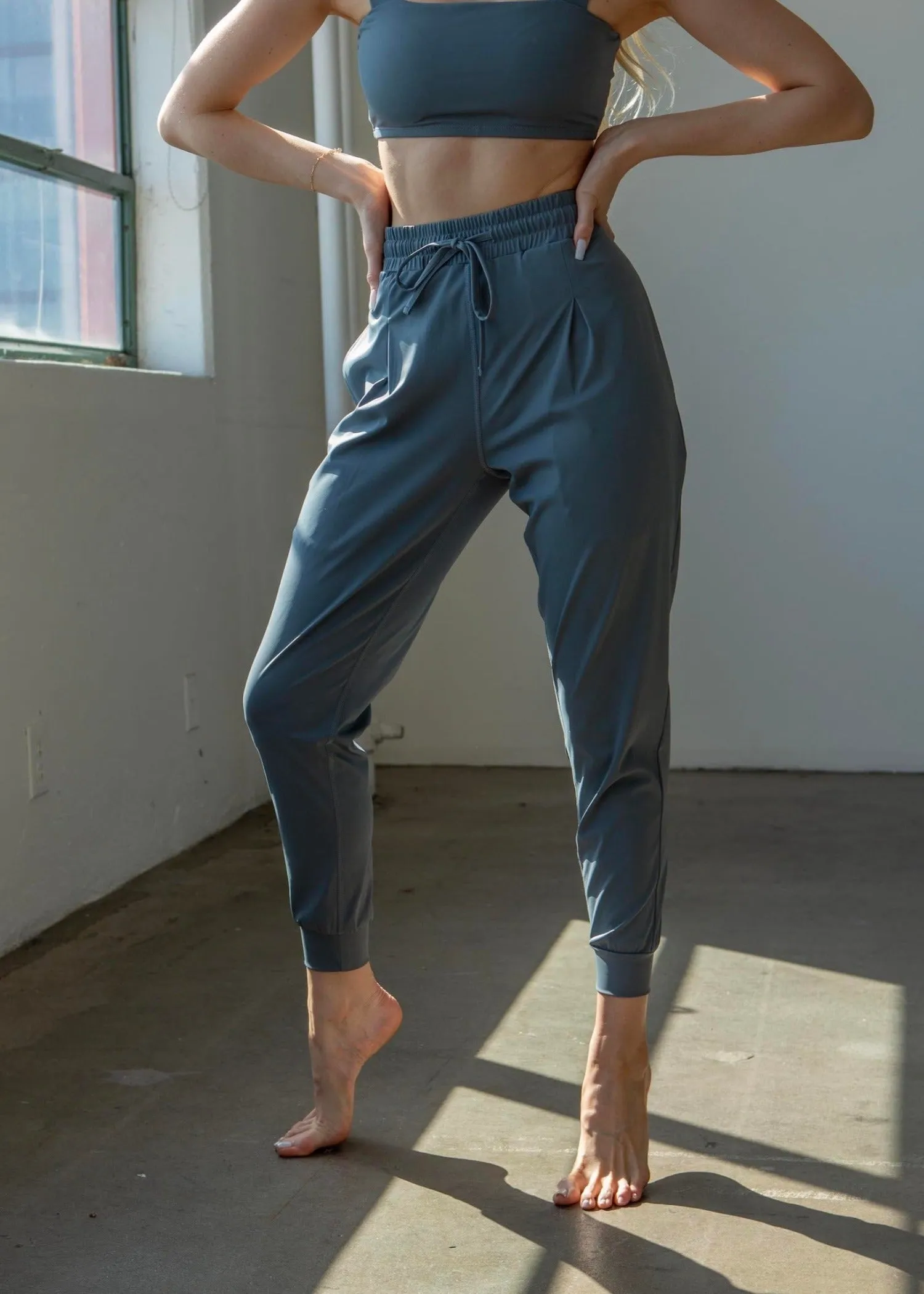 Santa Monica Joggers Dusty Blue