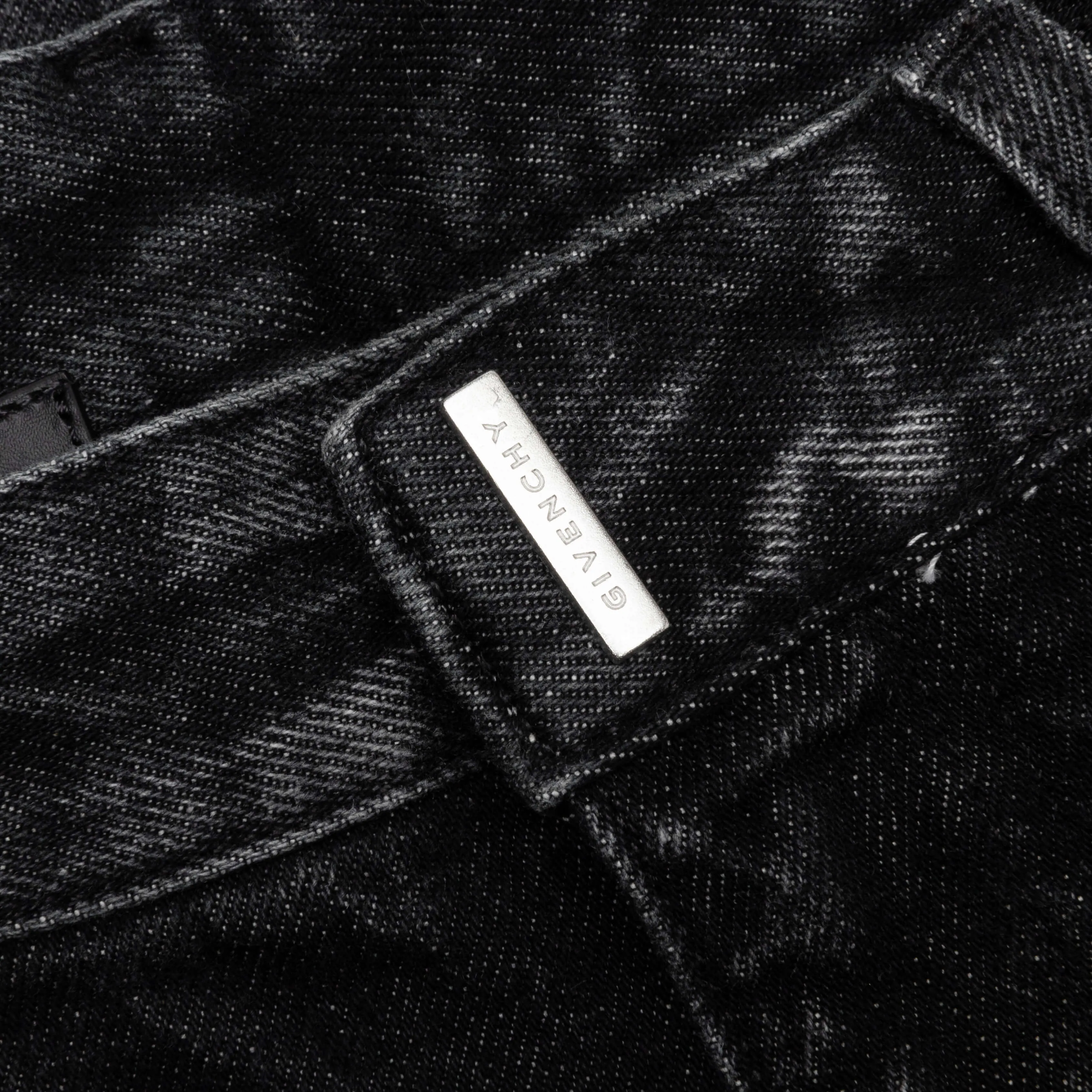 Slim Fit Denim W/ Zips - Black/White