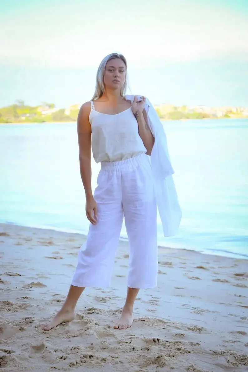 Sofi High Waisted Linen Pants by Soelis